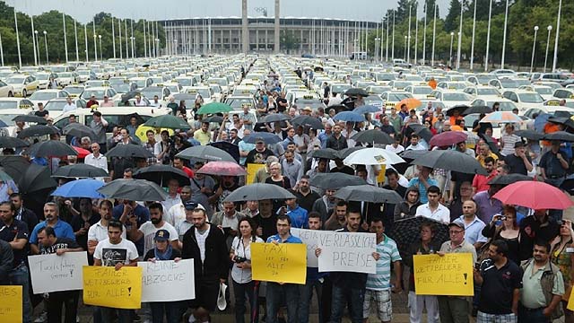 protesta anti uber a Berlino